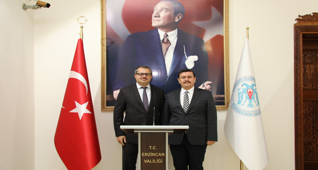 Azerbaycan Cumhuriyeti Ankara Büyükelçisi Hazar İbrahim, Erzincan Valiliği’ni Ziyaret Etti