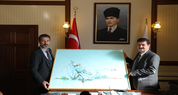 Uluslararası Erzincan Tarihi Sempozyumu’nun Düzenleme Kurulu Heyeti, Erzincan Valisi Ali Arslantaş’ı makamında ziyaret ettiler