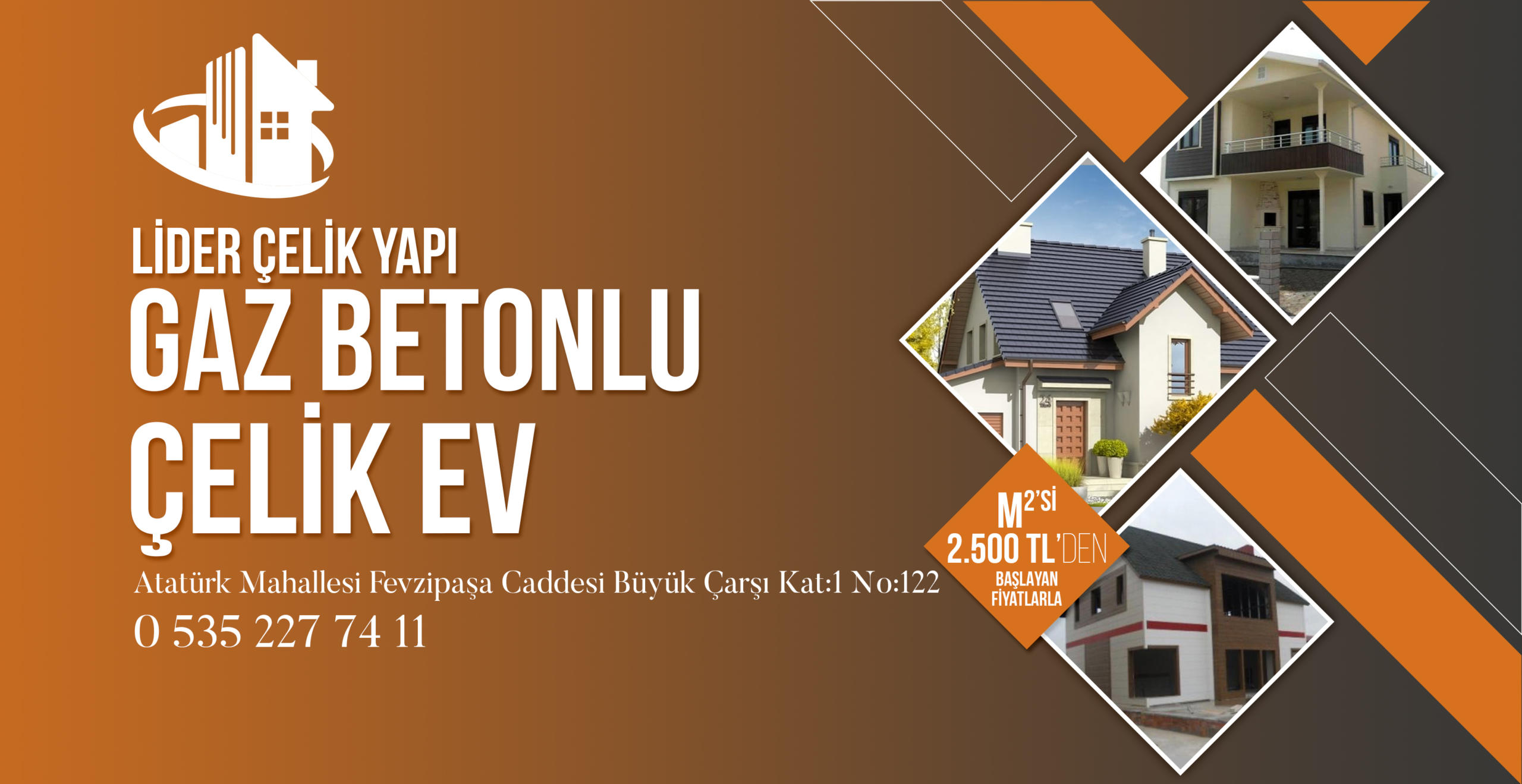 LİDER ÇELİK YAPI GAZ BETONLU ÇELİK EV