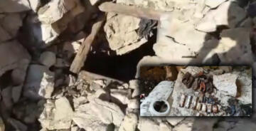 4 KATLI MAĞARADA PATLAYICI ELE GEÇİRİLDİ