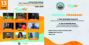 “TANYERİ FEST” 13 AĞUSTOS’TA BAŞLIYOR