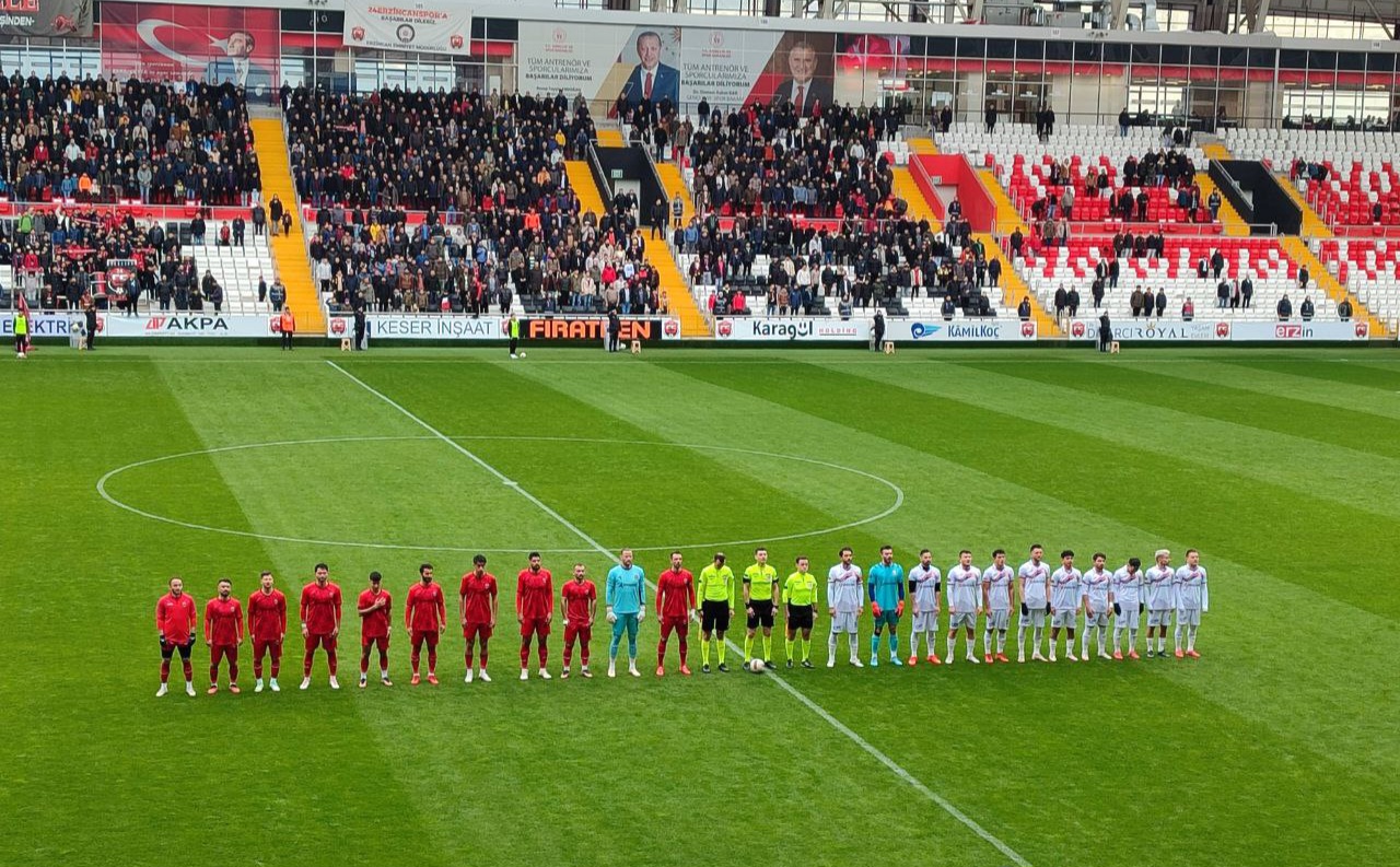 24 ERZİNCANSPOR ATTIĞI 2 GOLLE TARAFTARLARINI COŞTURDU