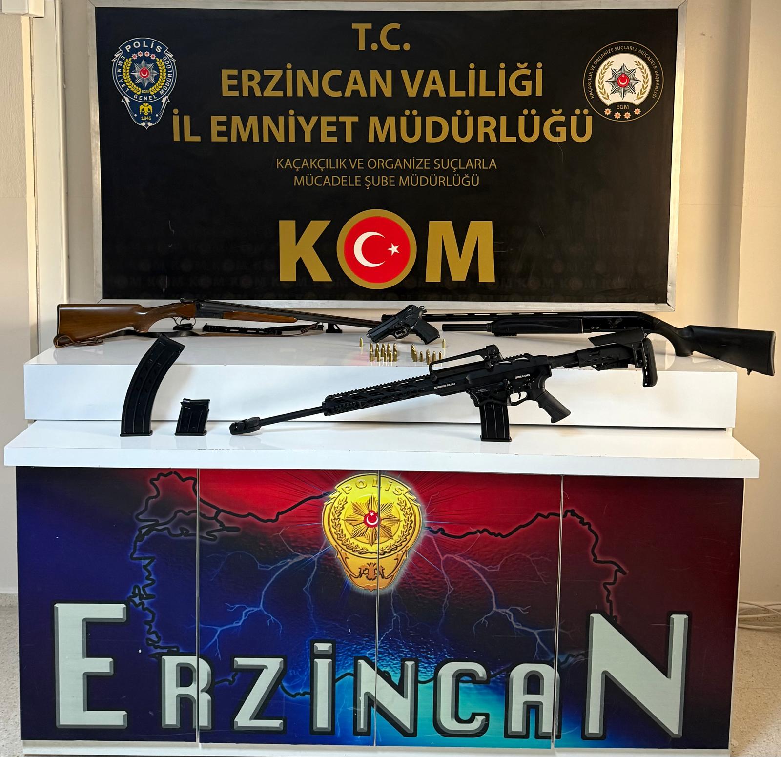 ERZİNCAN’DA SİLAH KAÇAKÇILIĞINA DARBE