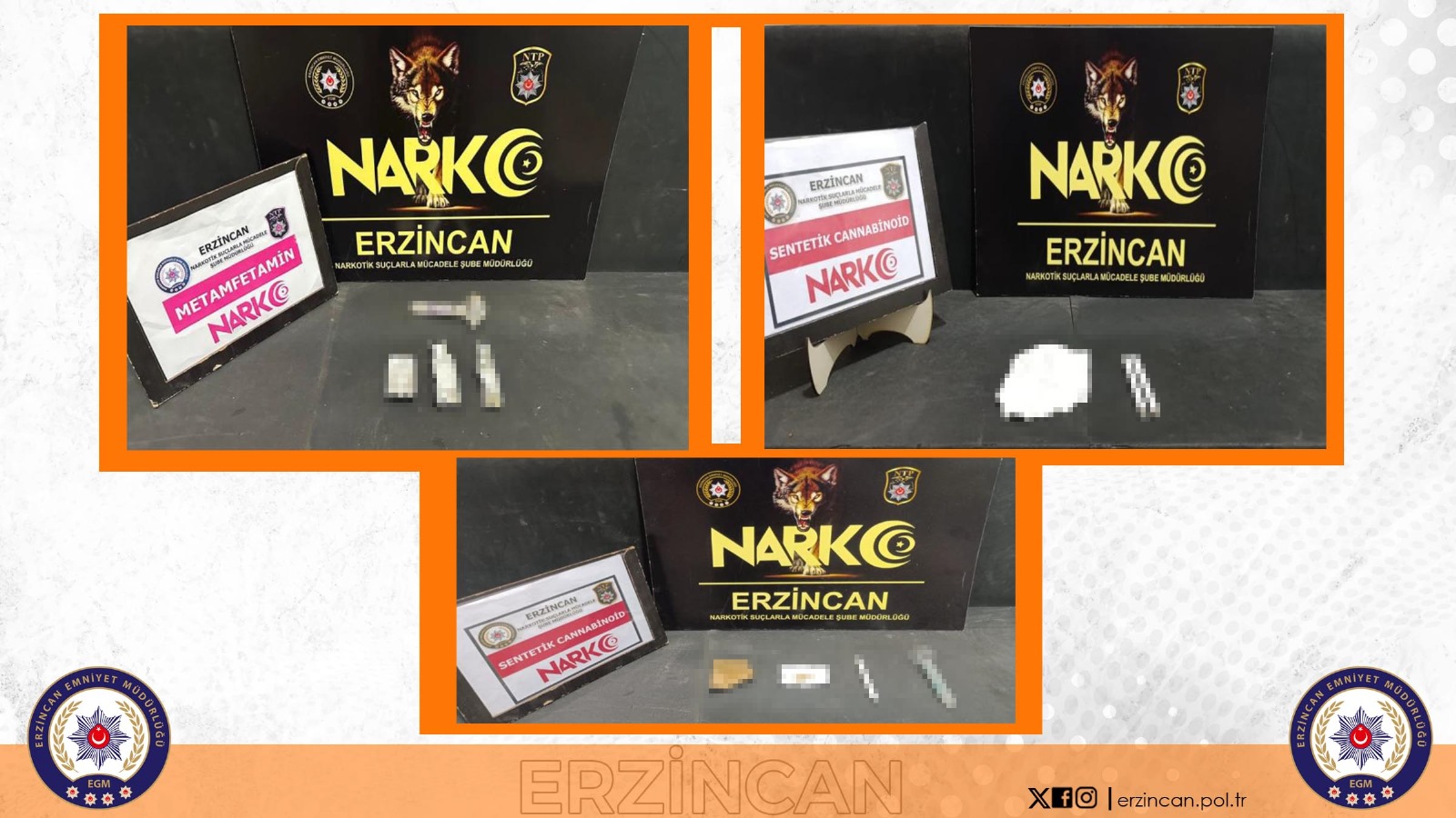 ERZİNCAN’DA UYUŞTURUCUYA GEÇİT YOK