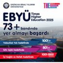 EBYÜ TİMES HİGHER EDUCATİON 2025 ETKİ SIRALAMASINDA