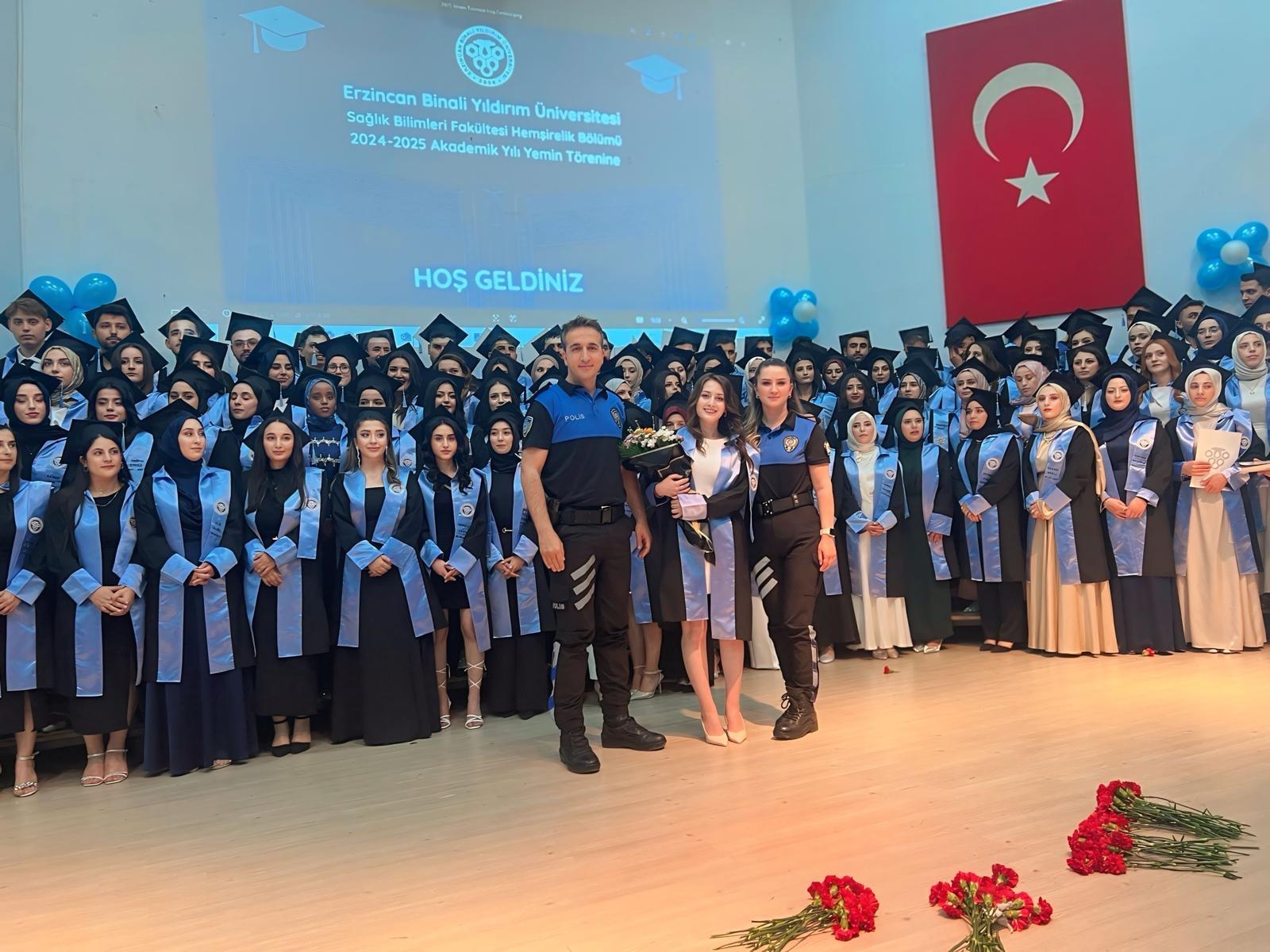 TDP EKİPLERİNDEN HEMŞİRELİK MEZUNİYET TÖRENİNE ANLAMLI KATILIM
