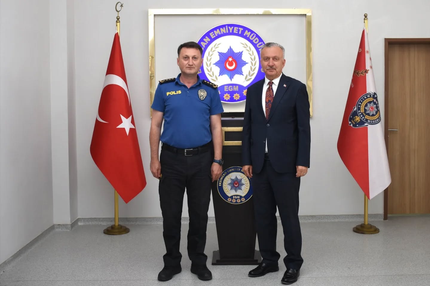 REKTÖR LEVENT’TEN ERZİNCAN İL EMNİYET MÜDÜRÜ BAYBABA’YA ZİYARET