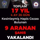 İL EMNİYET MÜDÜRLÜĞÜ’NDEN ARANAN ŞAHISLARA YÖNELİK OPERASYON: 9 ŞAHIS YAKALANDI