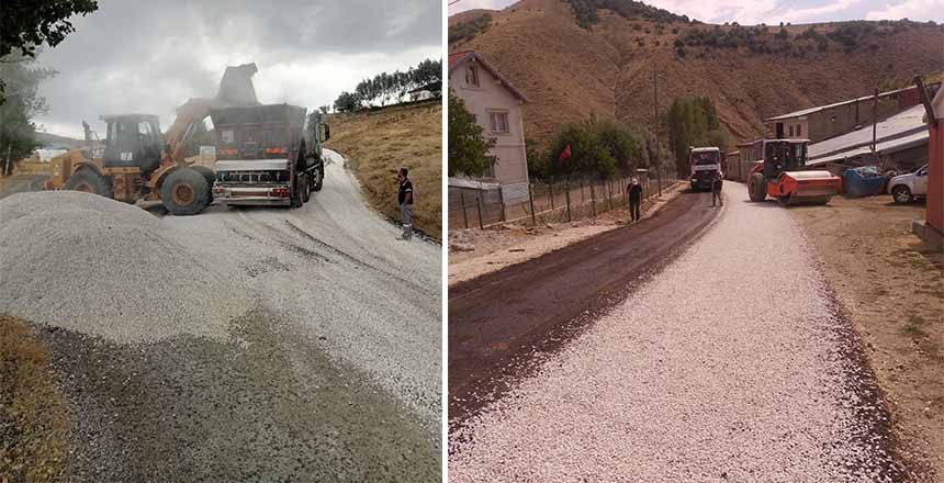 OTLUKBELİ’NDE KÖY YOLLARI ASFALTLANARAK HİZMETE AÇILDI