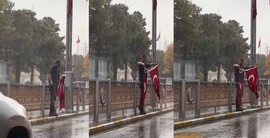 ERZİNCAN’DA BAYRAK AŞKI: YAĞMUR ALTINDA YÜREKLERE DOKUNAN AN