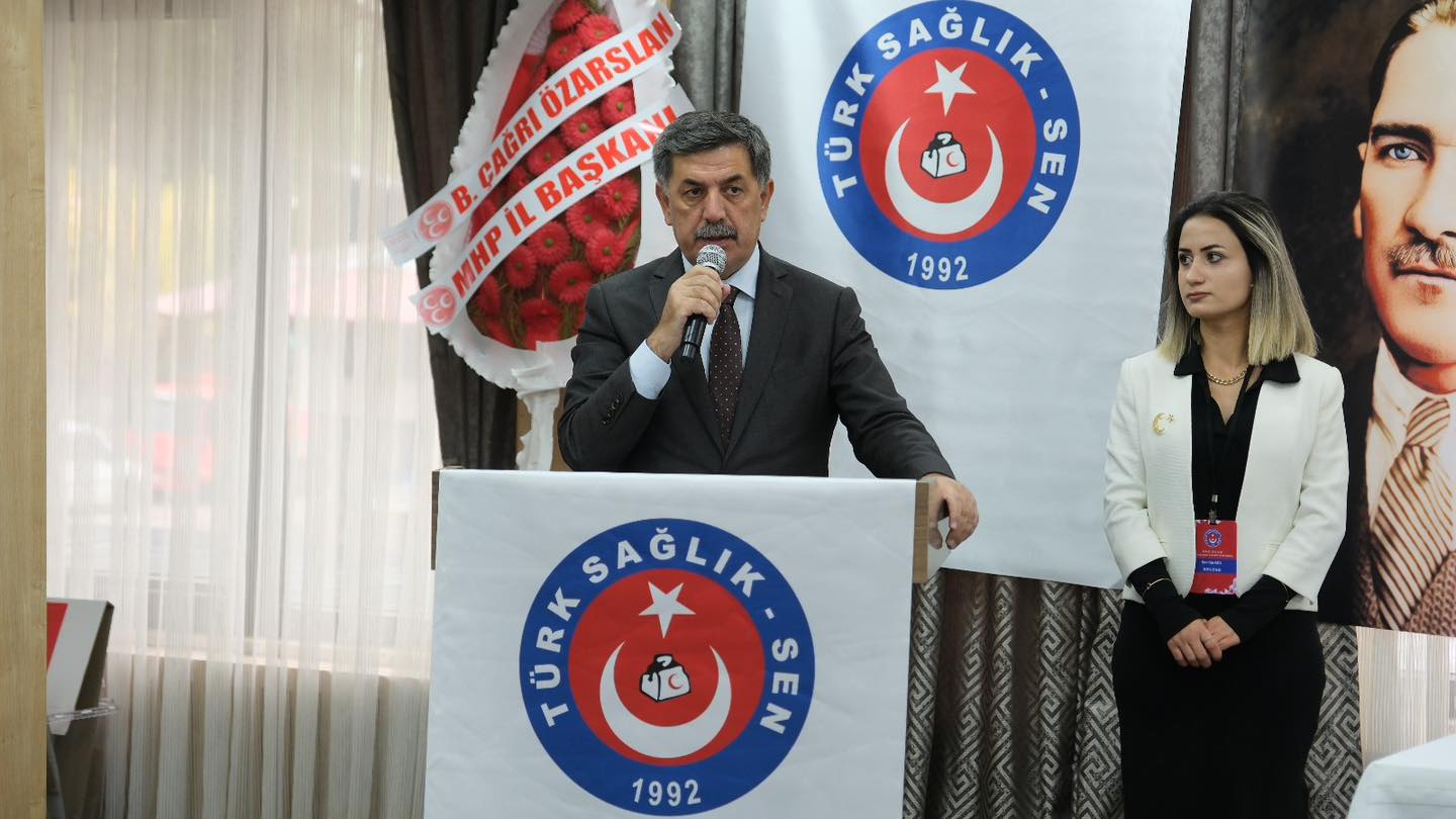 BAŞKAN AKSUN, TÜRK SAĞLIK-SEN GENEL KURULUNA KATILDI