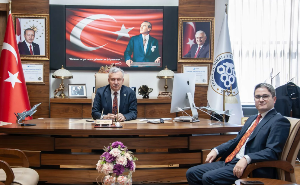 KEMALİYE KAYMAKAMI ARIKAN’DAN REKTÖR LEVENT’E ZİYARET