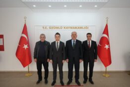 ÜZÜMLÜ KAYMAKAMI BUĞRA KARADAĞ’A ESNAF ODALARINDAN ZİYARET