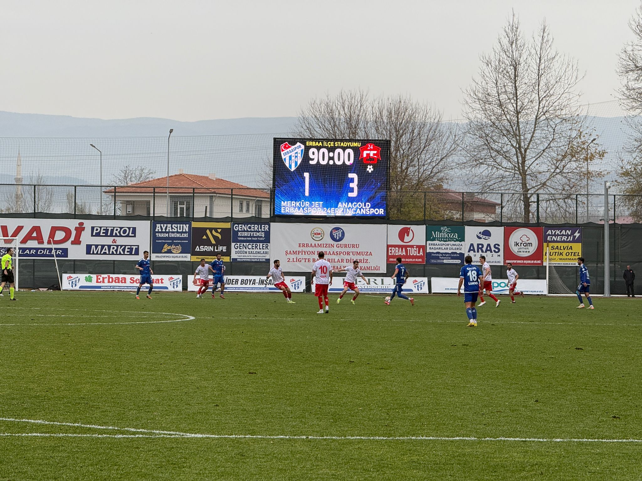 24 ERZİNCANSPOR ERBAA DEPLASMANINDA FARKLI KAZANDI: 3-1