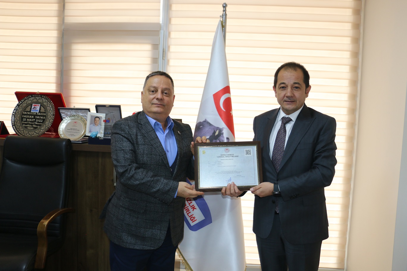 ERZİNCAN DSYB’YE 1. SINIF TARIMSAL AMAÇLI ÖRGÜT BELGESİ