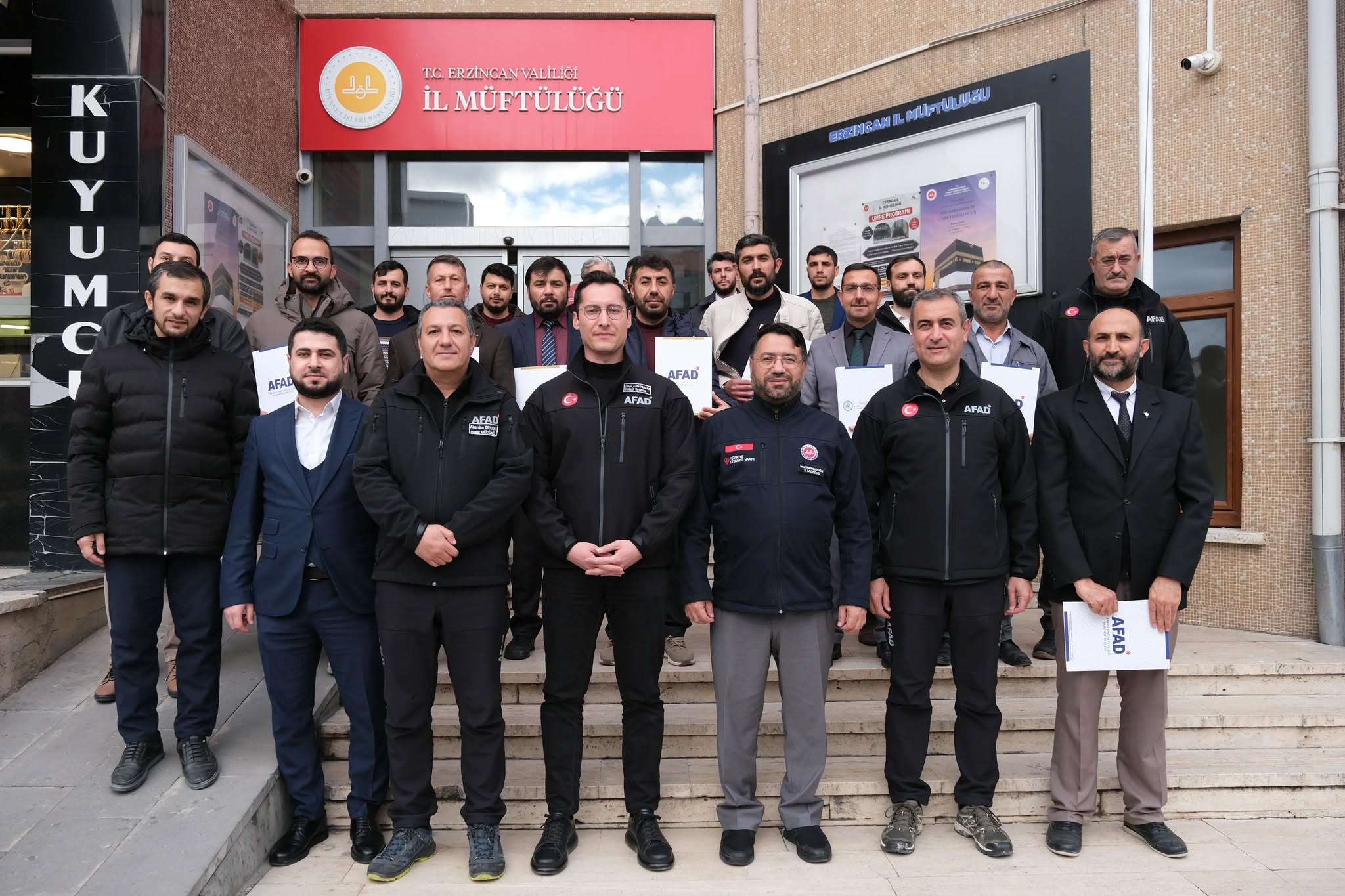 ERZİNCAN’DA “DESTEK AFAD GÖNÜLLÜSÜ” KİMLİK KARTLARI TESLİM EDİLDİ