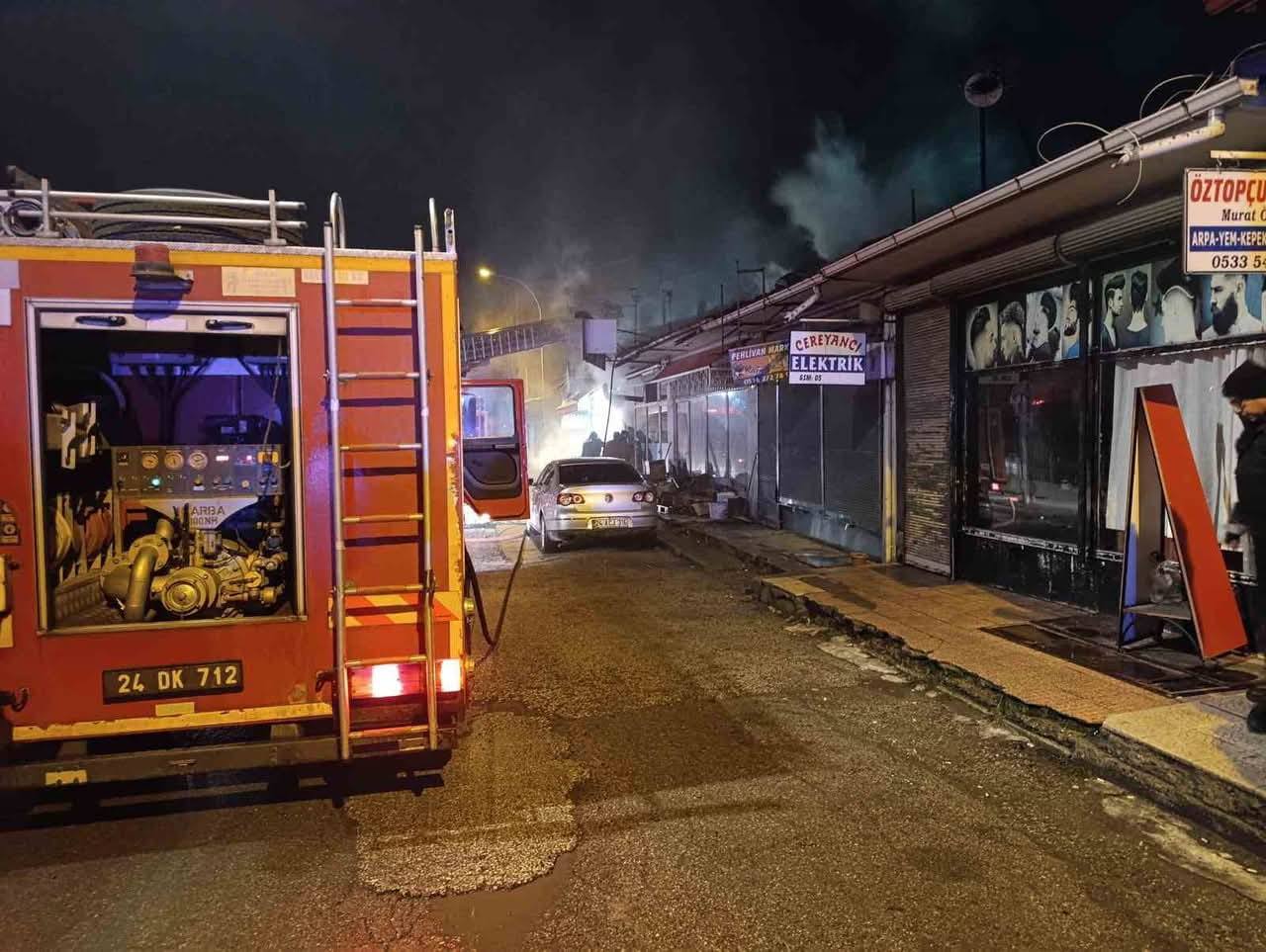 Erzincan’da Ekmek Fırınında Yangın Paniği