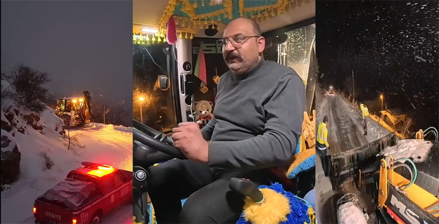 Kemaliye’de Karla Mücadele Aralıksız Sürüyor