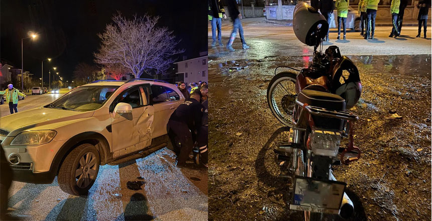 Erzincan’da Motosiklet ile Otomobil Çarpıştı: 1 Yaralı