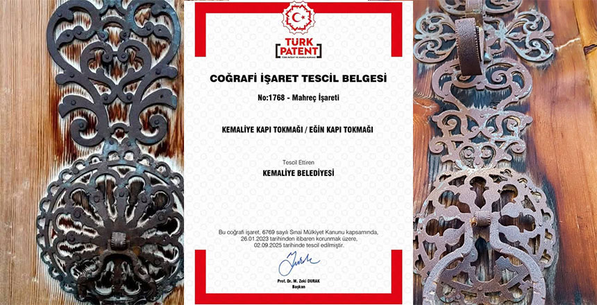 Kemaliye Kapı Tokmağı Coğrafi İşaretle Tescillendi