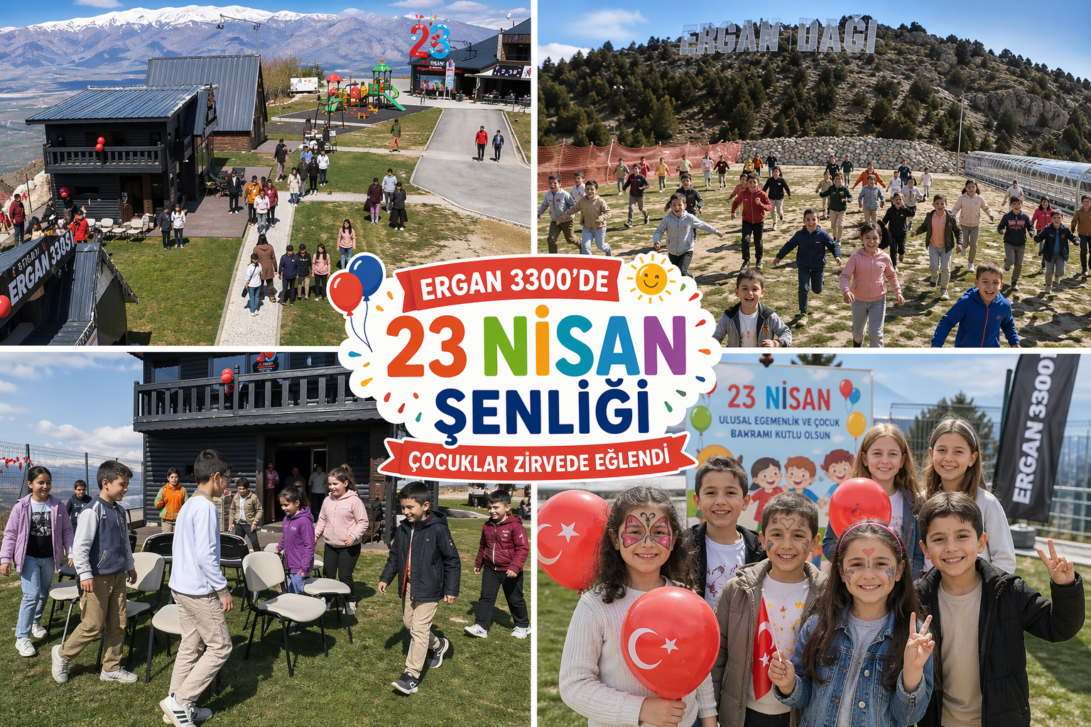 Ergan 3300’de 23 Nisan Şenliği: Çocuklar Zirvede Eğlendi