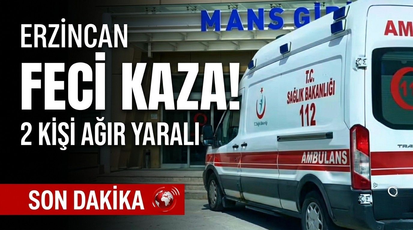 Erzincan’da Dehşet Anları: Otomobil Devrildi, 2 Kişi Ağır Yaralı