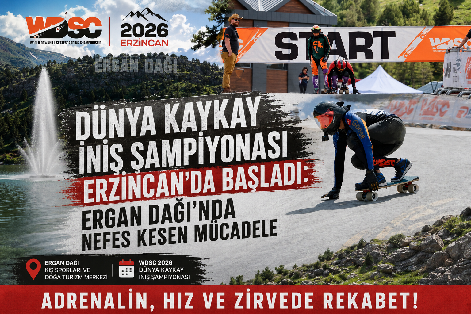 Dünya Kaykay İniş Şampiyonası Erzincan’da Başladı: Ergan Dağı’nda Nefes Kesen Mücadele
