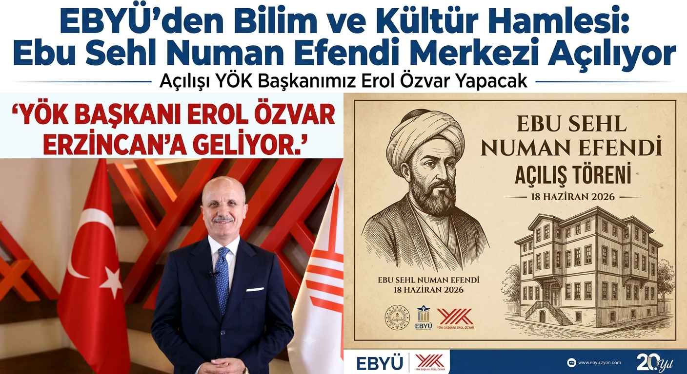 EBYÜ’den Bilim ve Kültür Hamlesi: Ebu Sehl Numan Efendi Merkezi Açılıyor