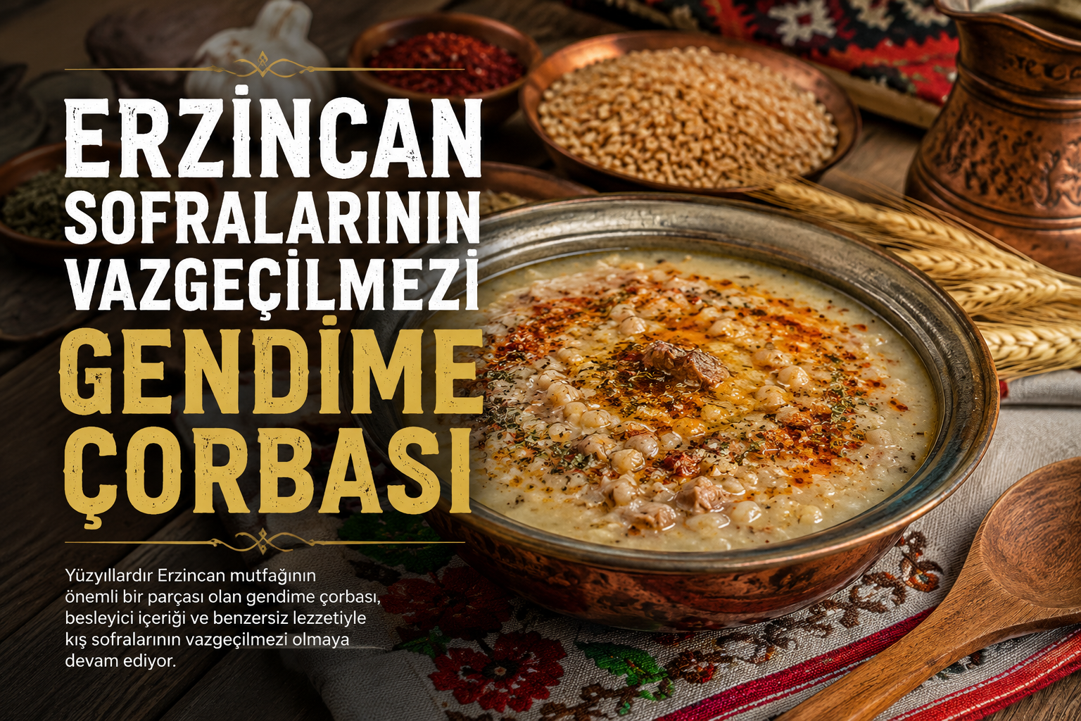 Erzincan Sofralarının Vazgeçilmezi Gendime Çorbası