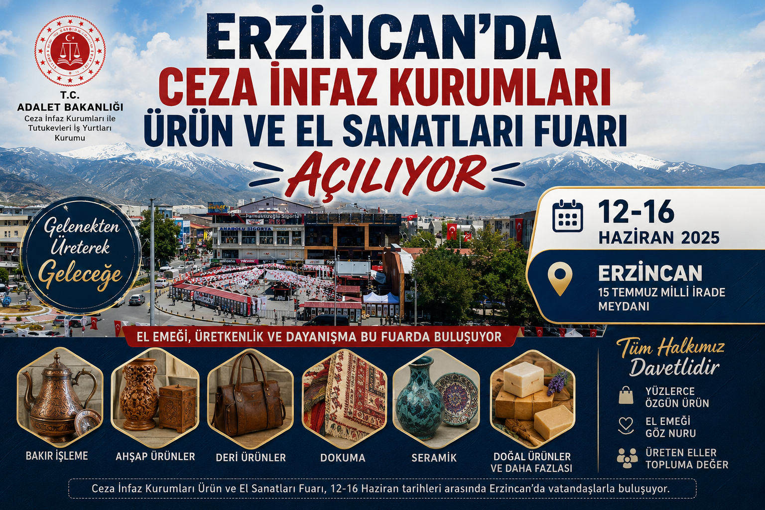 Erzincan’da Ceza İnfaz Kurumları Ürün ve El Sanatları Fuarı Açılıyor