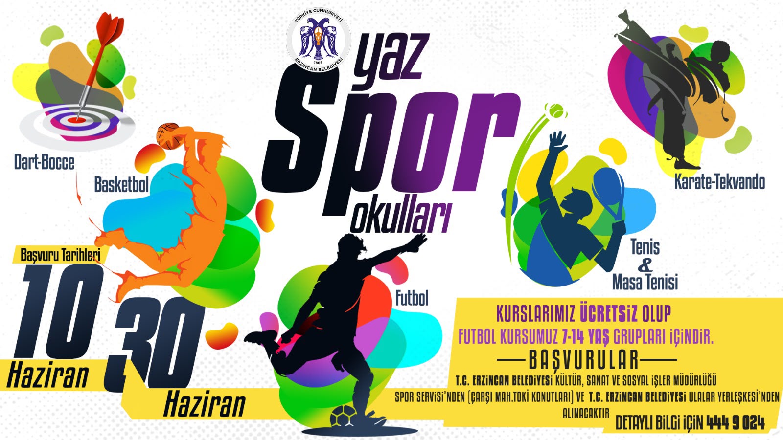 Erzincan’da Yaz Spor Okulları İçin Kayıtlar Başlıyor