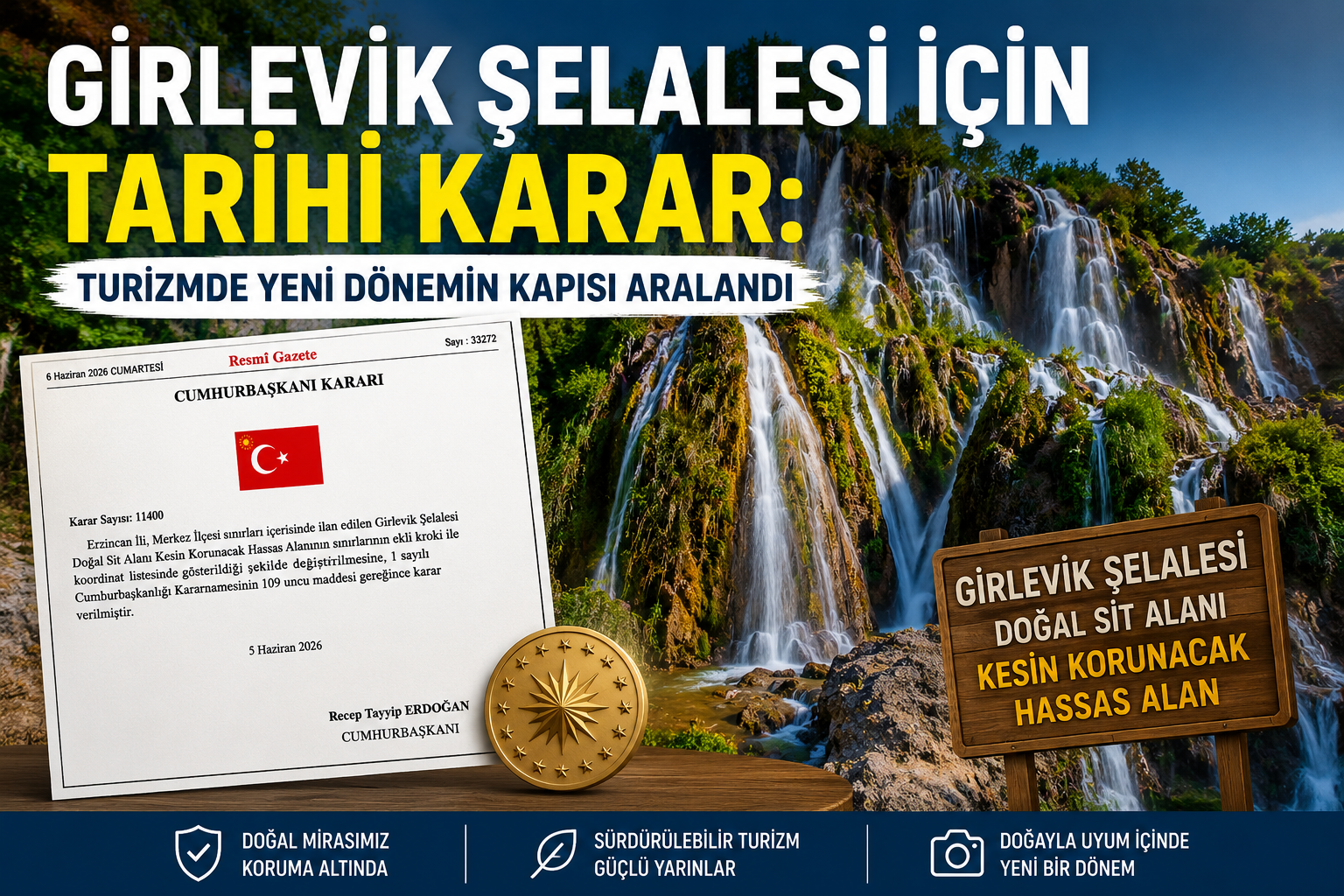Girlevik Şelalesi İçin Tarihi Karar: Turizmde Yeni Dönemin Kapısı Aralandı