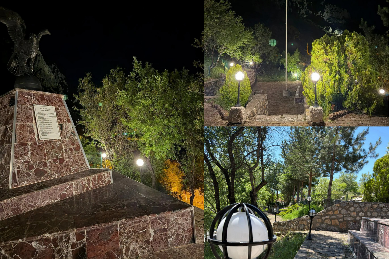 Kemaliye’de Şehitlik Parkı Yenilendi, Aydınlatmalar Modernize Edildi