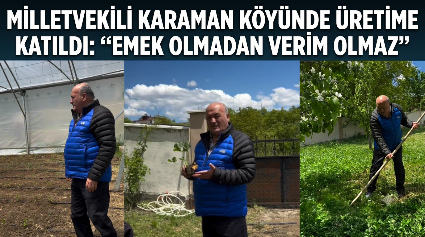 Milletvekili KARAMAN Köyünde Üretime Katıldı: “Emek Olmadan Verim Olmaz”