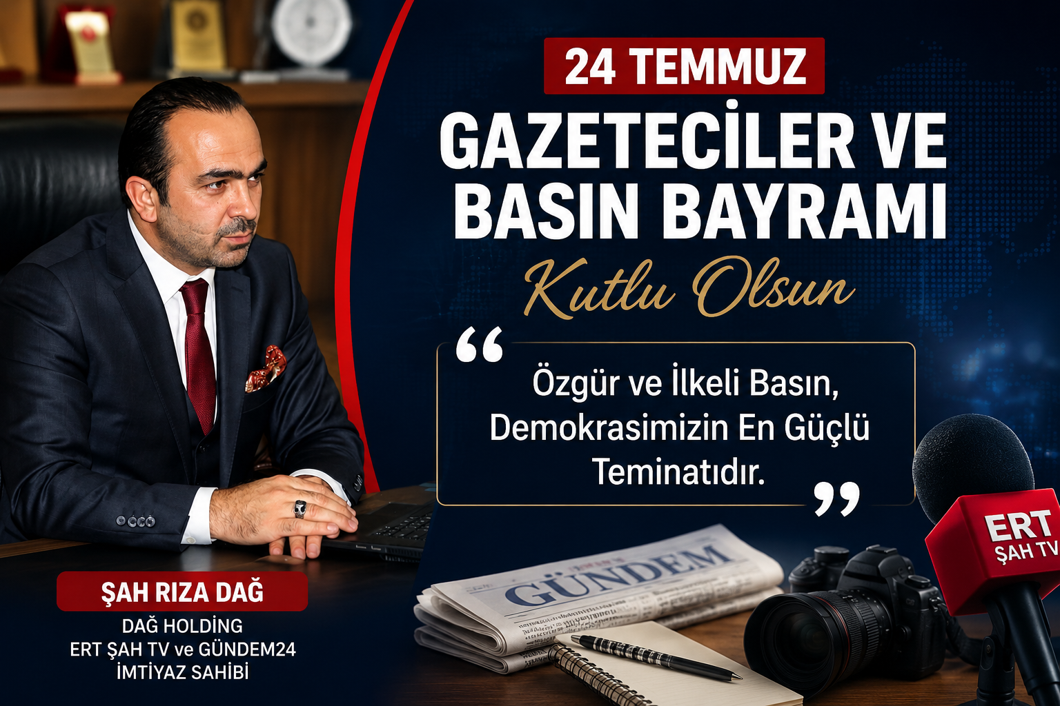 Dağ: “Gazetecilik Büyük Fedakârlık ve Sorumluluk Gerektiren Onurlu Bir Meslektir”
