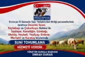 EDSYB Personellerinden Üzümlü Kırsalında Suni Tohumlama Hizmeti