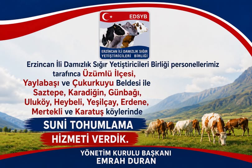 EDSYB Personellerinden Üzümlü Kırsalında Suni Tohumlama Hizmeti