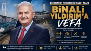 ERZİNCAN’IN YETİŞTİRDİĞİ DEVLET ADAMI: BİNALİ YILDIRIM’A VEFA