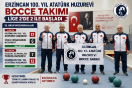 Erzincan 100. Yıl Atatürk Huzurevi Bocce Takımı Lige 2’de 2 ile Başladı