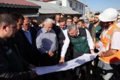 Binali Yıldırım ve Protokolden Otlukbeli’nde Taşkın Koruma Tesisi İncelemesi