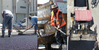 Erzincan’da Mahalle Yollarında Sıcak Asfalt Çalışması
