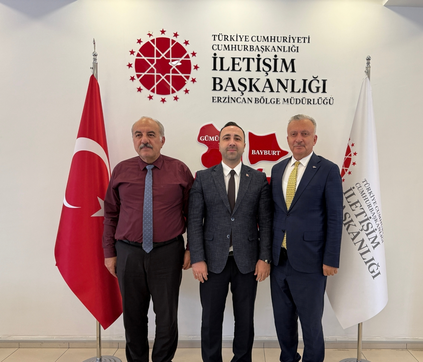 Rektör Levent’ten İletişim Başkanlığı Erzincan Bölge Müdürlüğüne Ziyaret