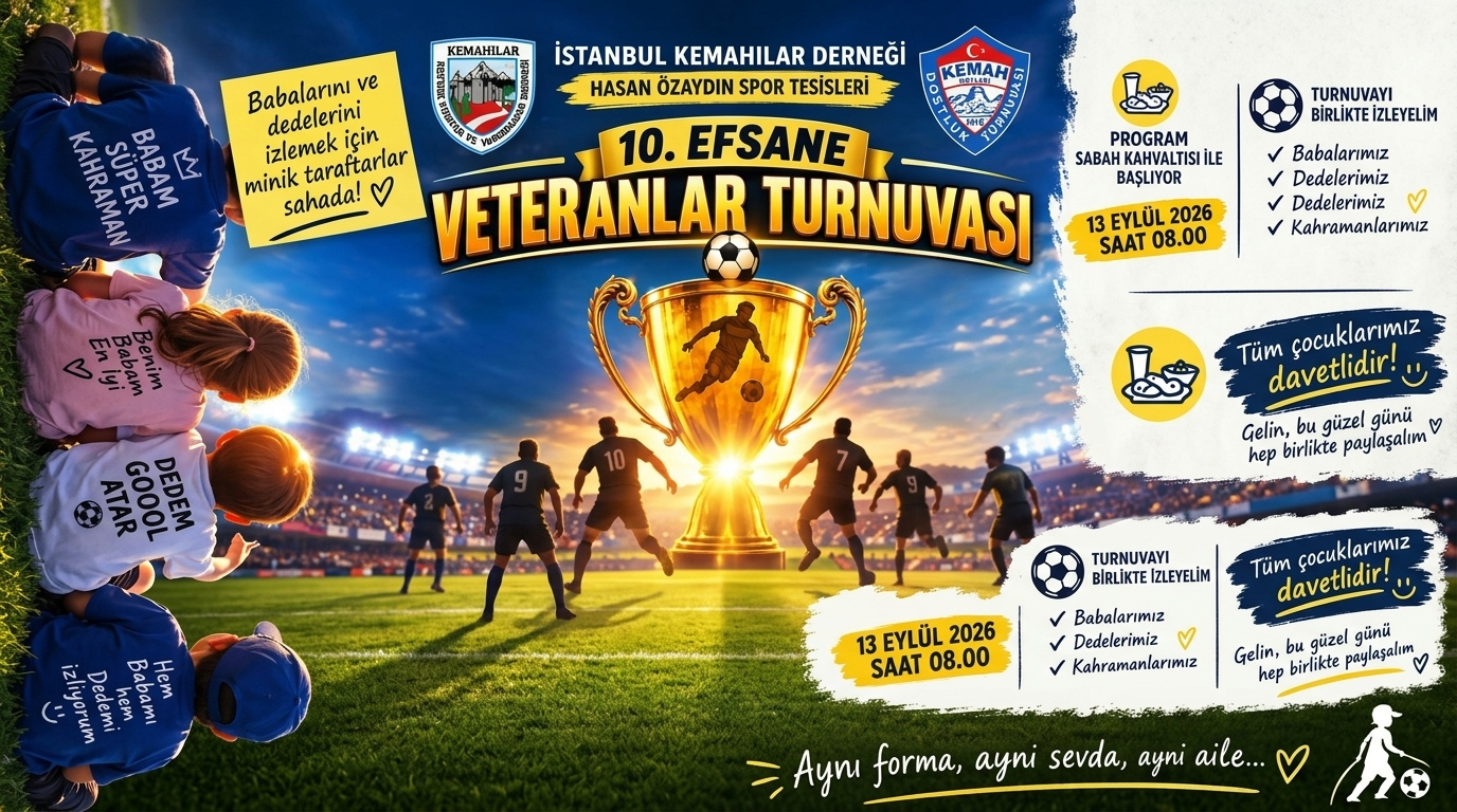 Kemahlılar 10. Efsane Veteranlar Turnuvası’nda Buluşuyor