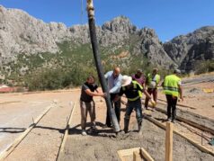 Kemaliye’de Doğalgaz İçin Somut Adım: Depo Alanının Betonu Atıldı