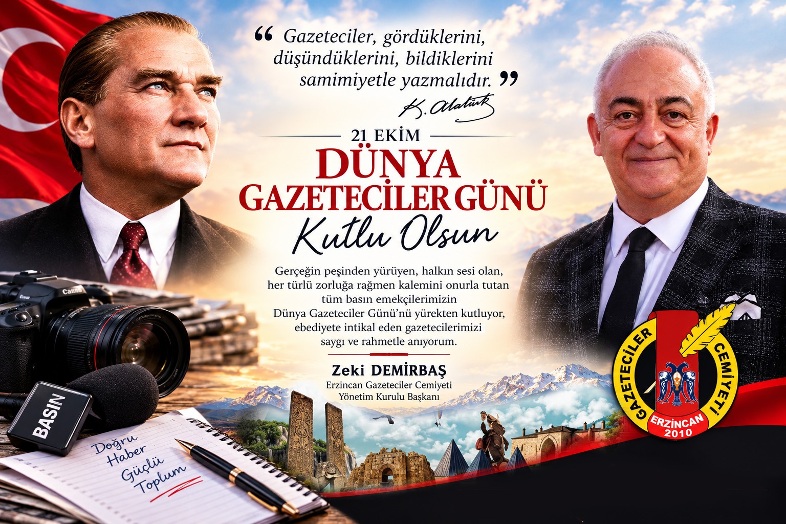 Başkan Demirbaş: “Kaleminiz Güçlü, Yolunuz Açık Olsun”