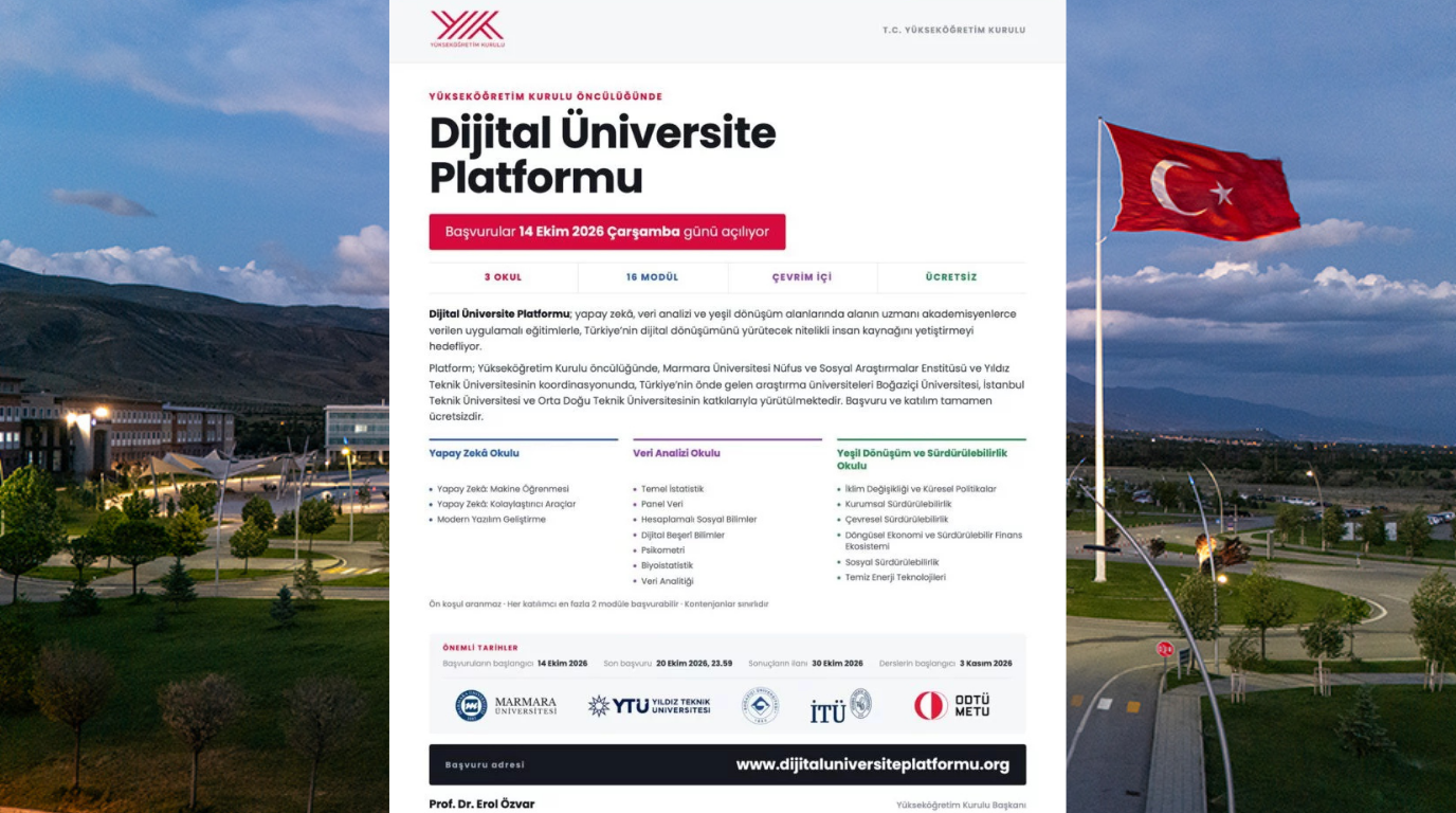 Dijital Üniversite Platformu’nda Başvurular Başladı