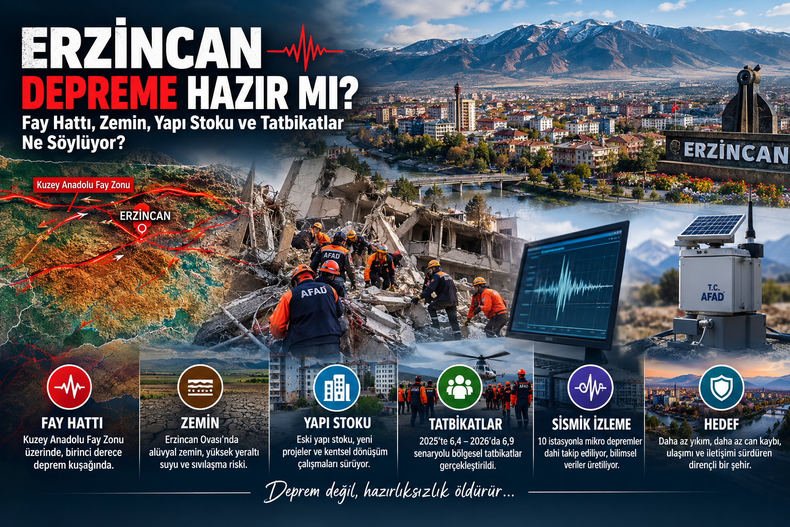 Erzincan Depreme Hazır mı? Fay Hattı, Zemin, Yapı Stoku ve Tatbikatlar Ne Söylüyor?