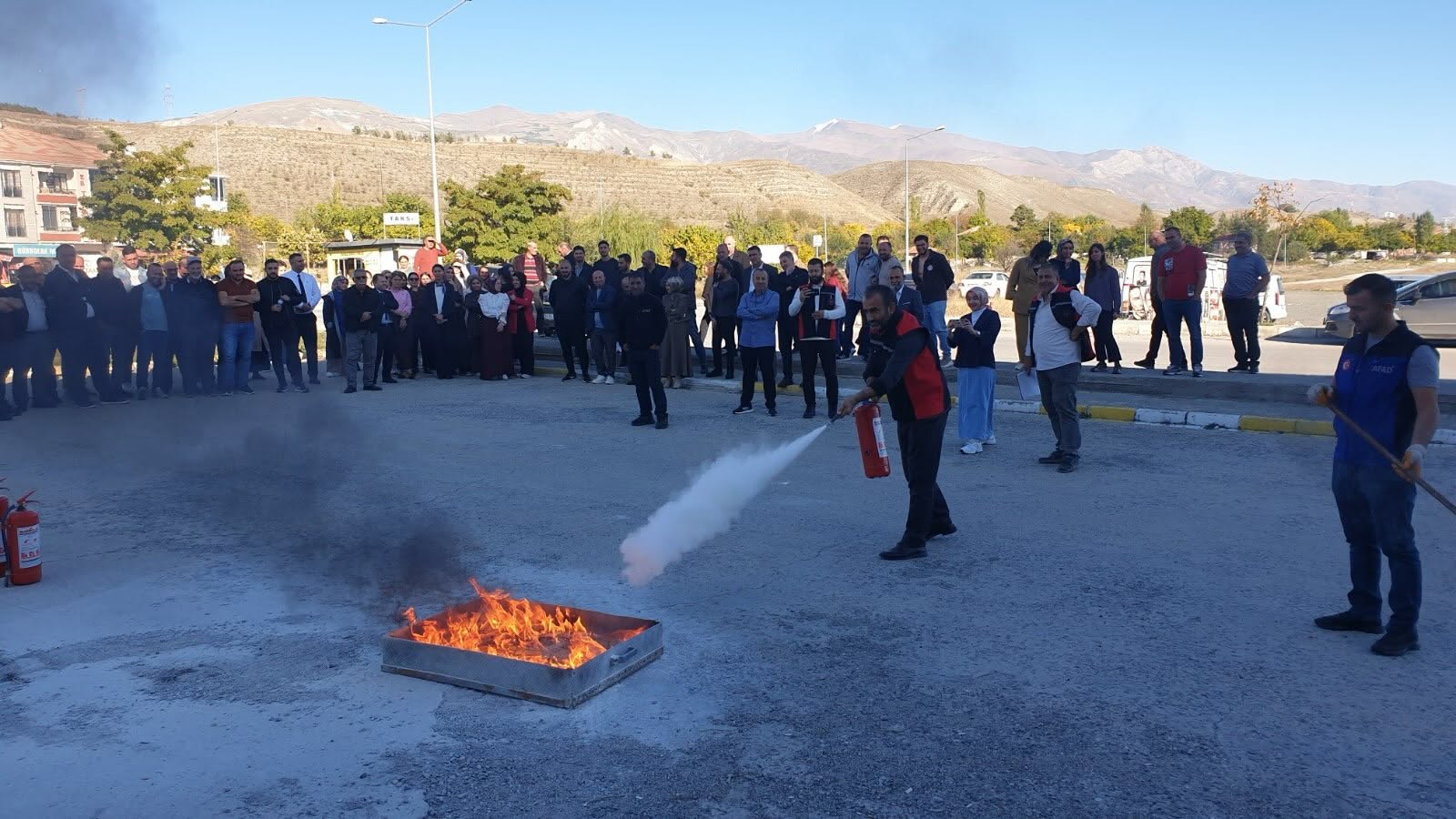 Erzincan’da Yangın Söndürme Tatbikatı
